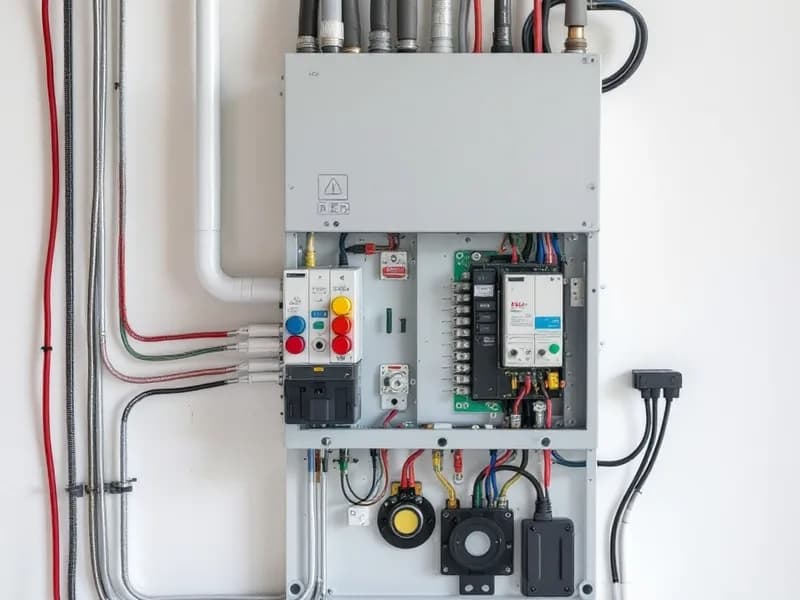 New consumer unit with RCD protection installed on a wall