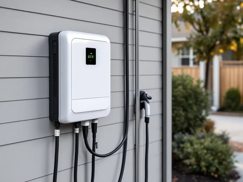 EV charger installed on the exterior wall of a London home